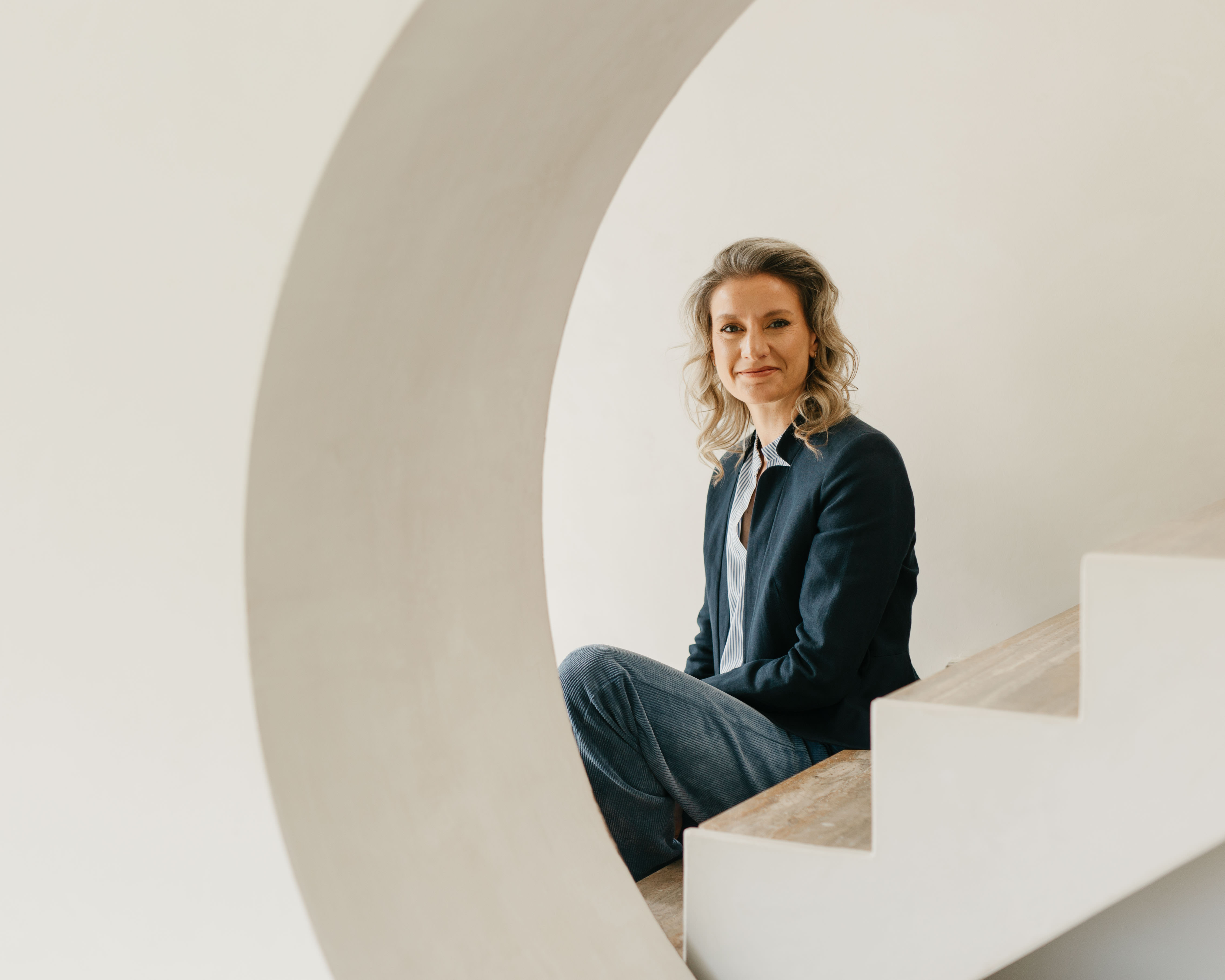 Katrien tijdens een coachingsessie